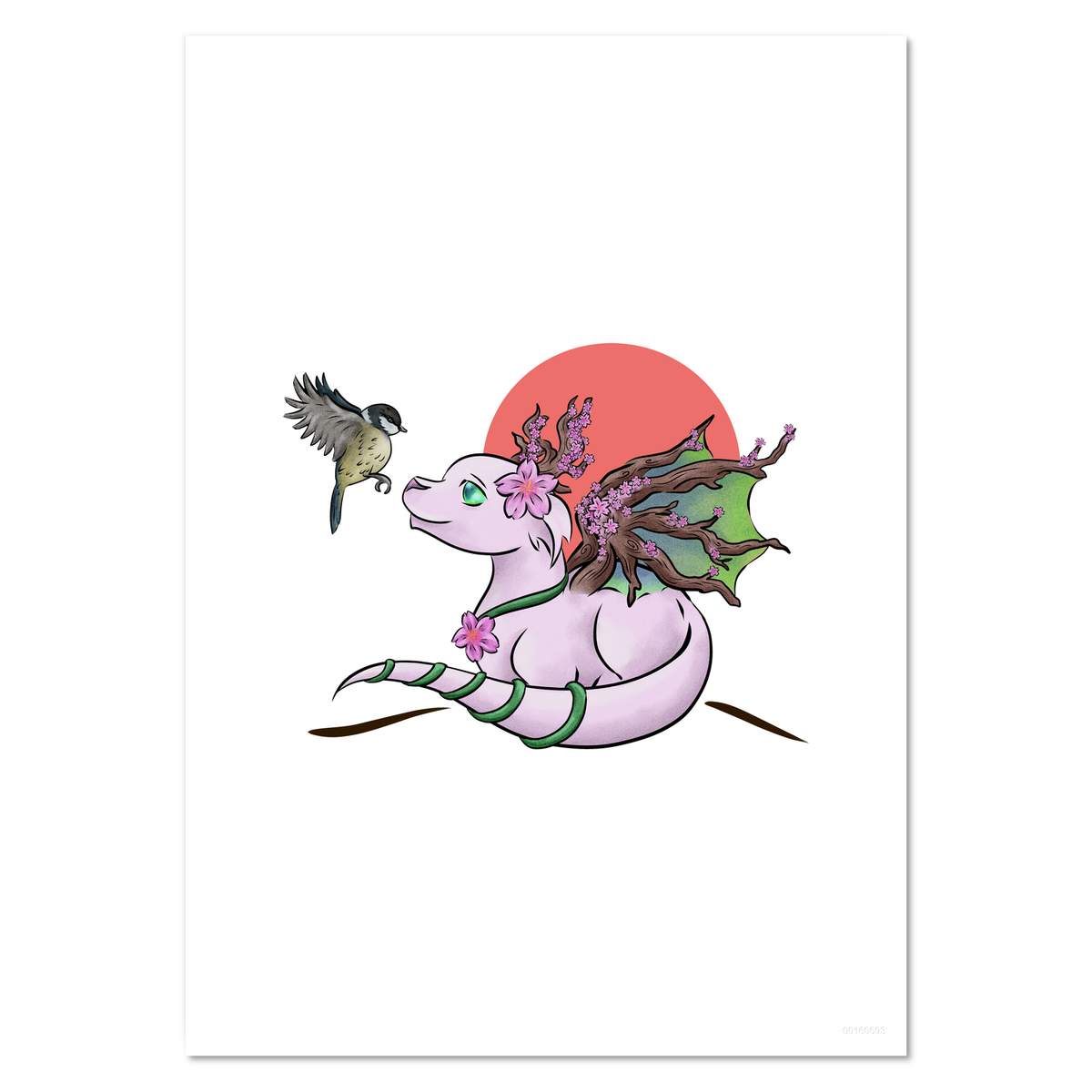 'Japanese Tit & Dragon' Wall Posters / Prints (PP030460)