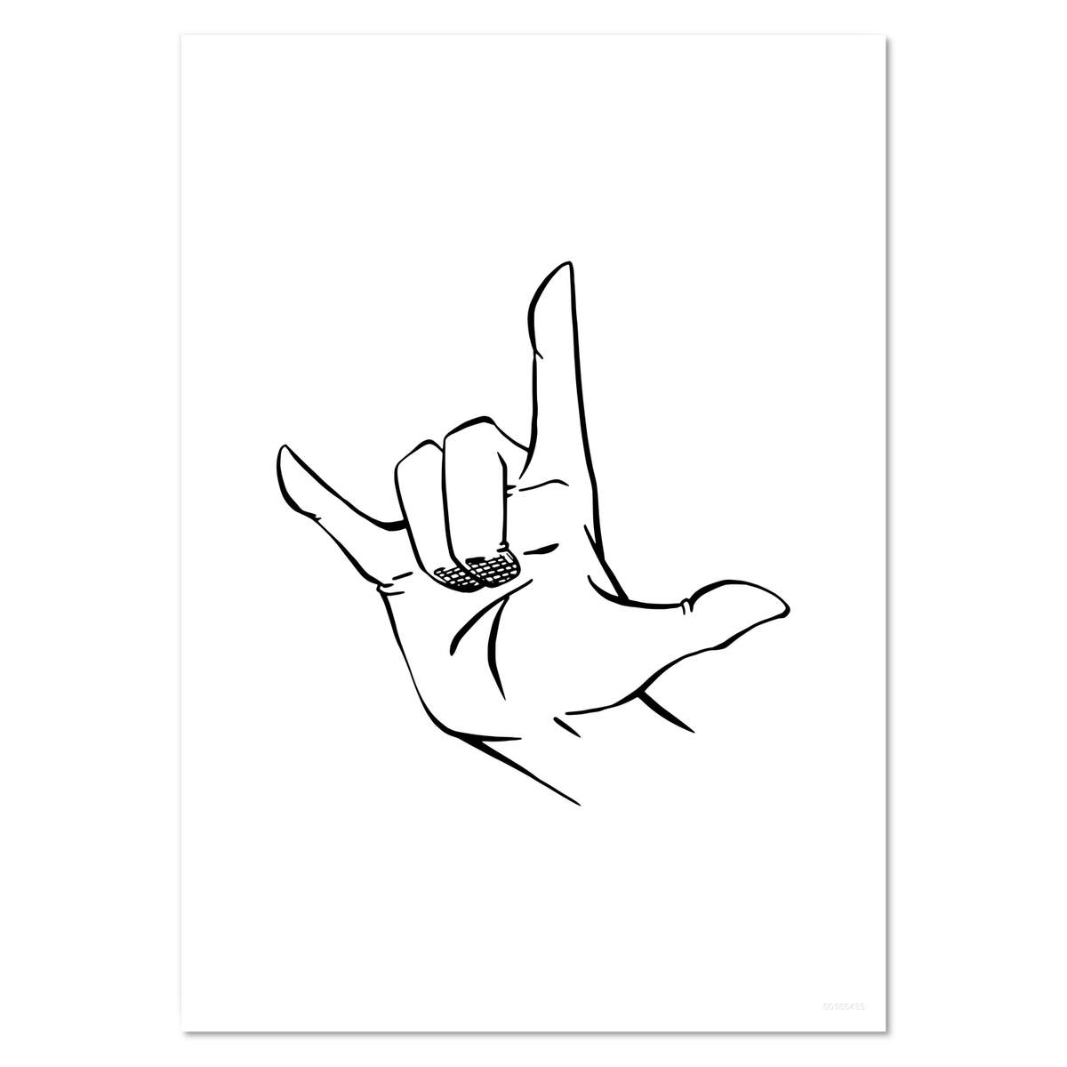 A5 'Sign Language Love' Wall Poster / Print (PP00165433)