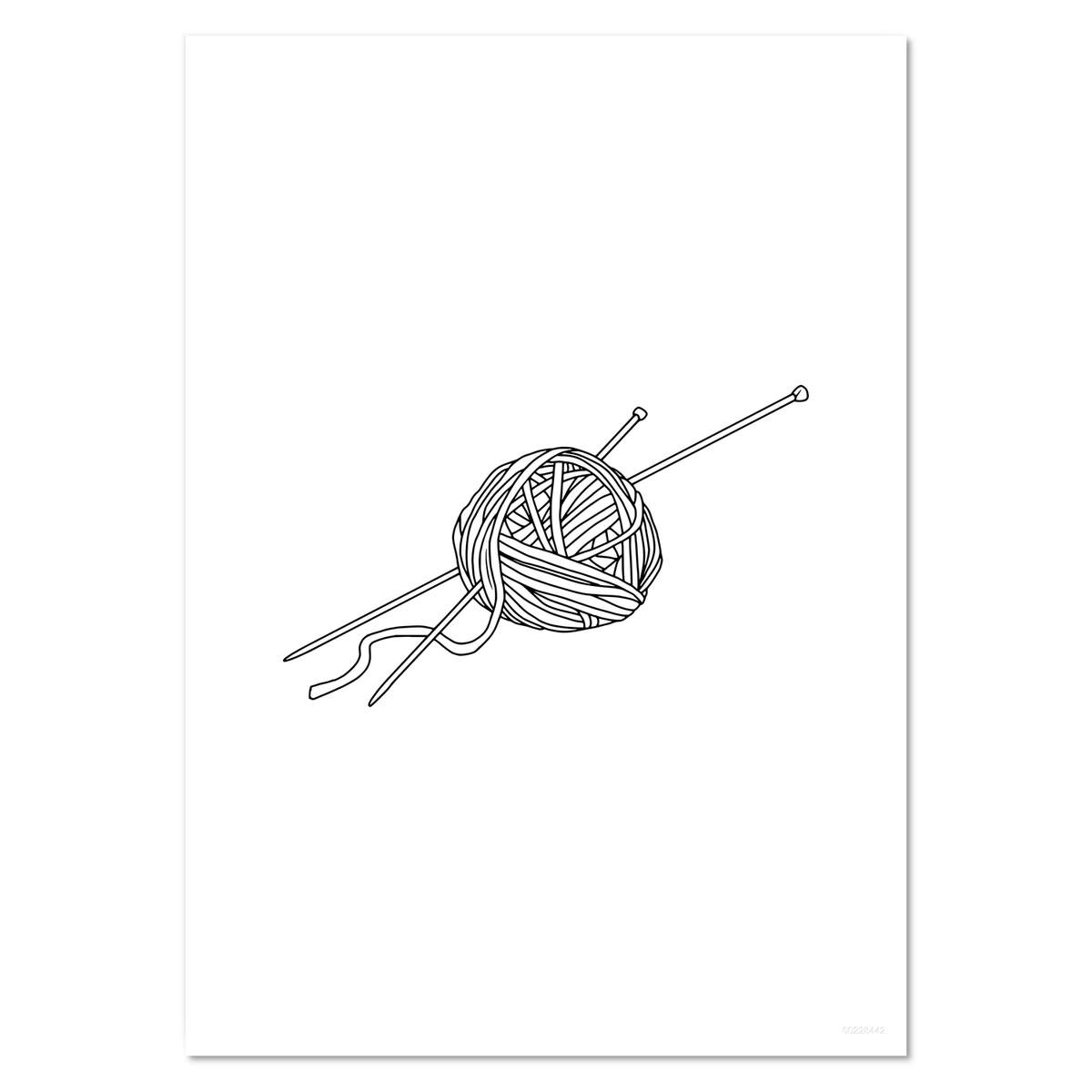 'Wool & Knitting Needles' Wall Posters / Prints (PP037581)