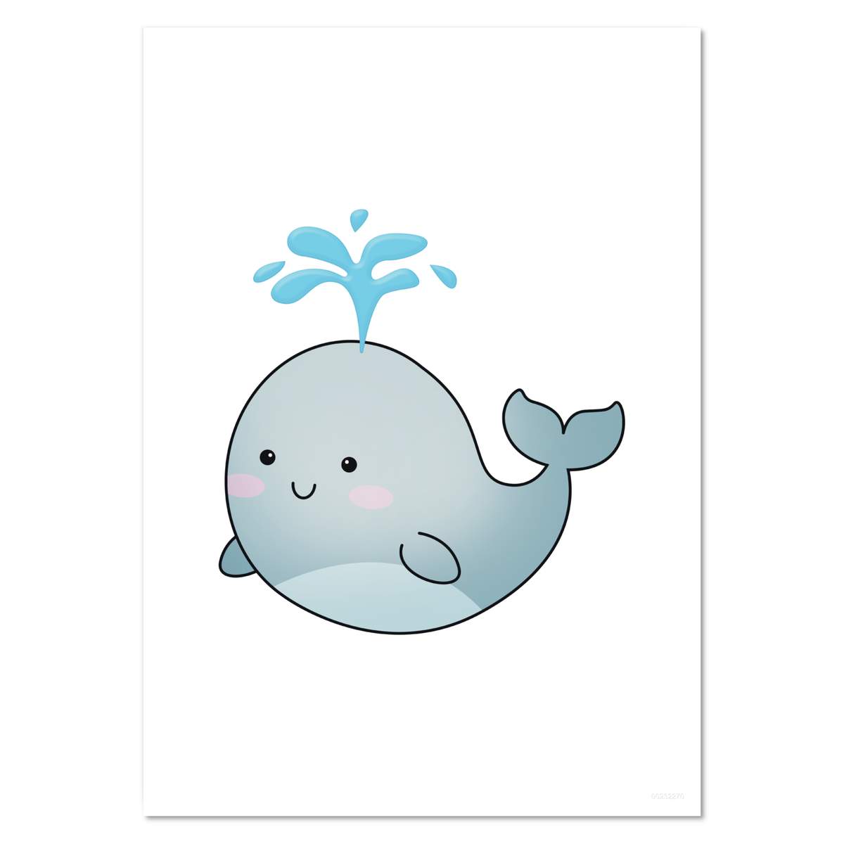 A5 'Cute Whale' Wall Poster / Print (PP00232270)