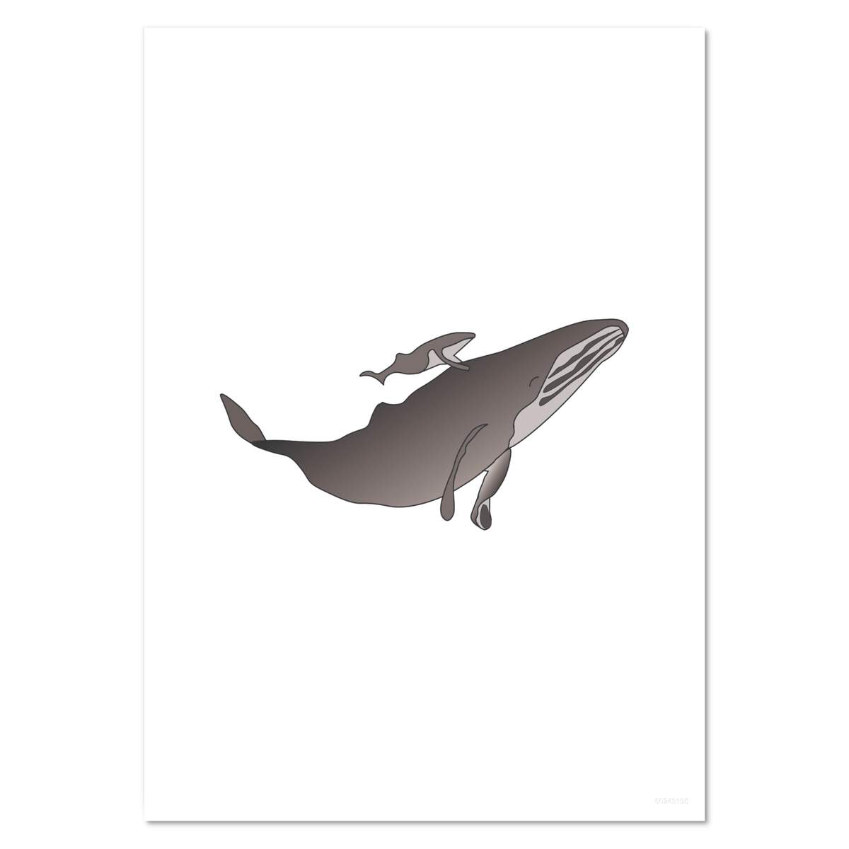'Mama & Baby Whale' Wall Posters / Prints (PP040188)