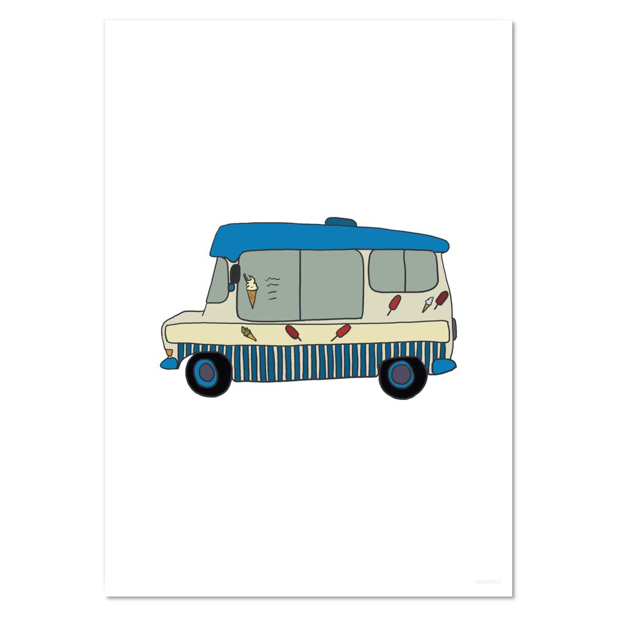 'Ice cream van vintage ' Wall Posters / Prints (PP040289)