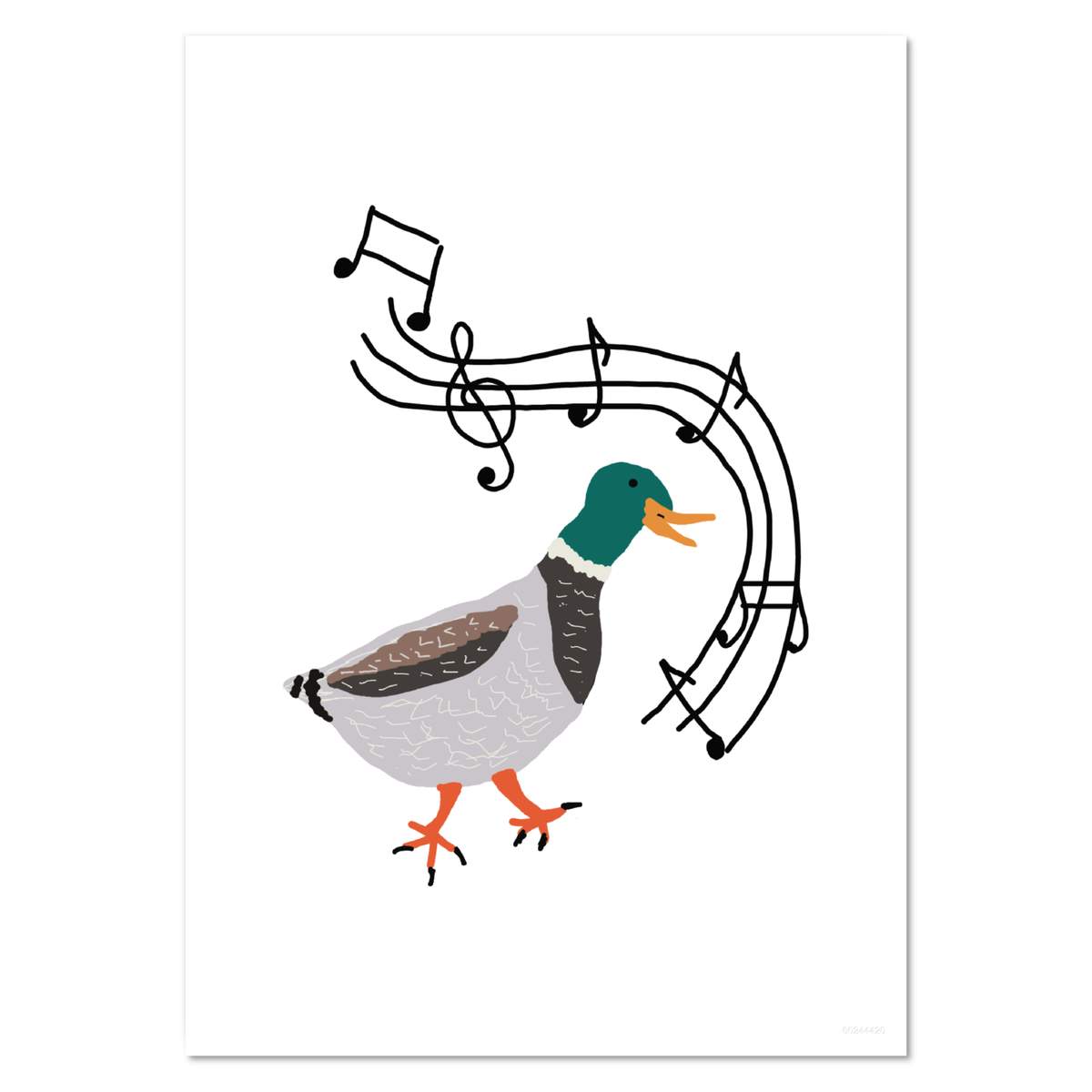 'Musical dancing duck' Wall Posters / Prints (PP040401)