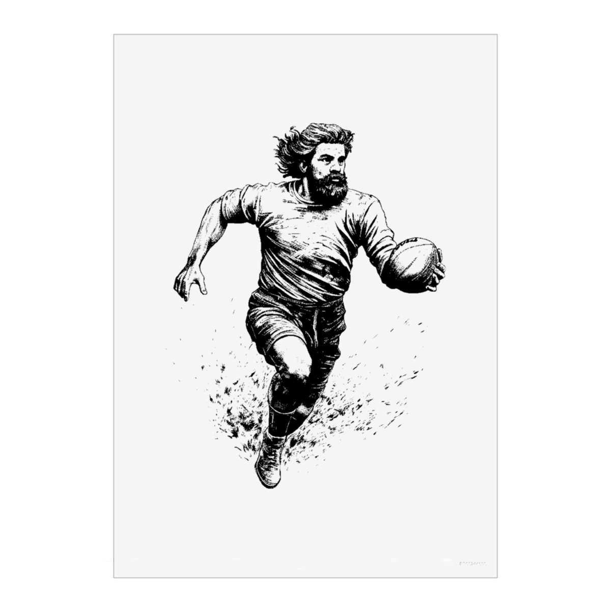'Rugby' Wall Art Poster Print -  Unframed Artwork for Home Decor (PP040441)