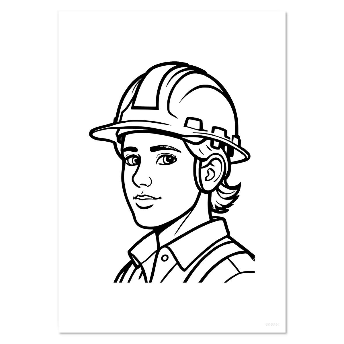 'Man In Hard Hat' Wall Posters / Prints (PP045103)