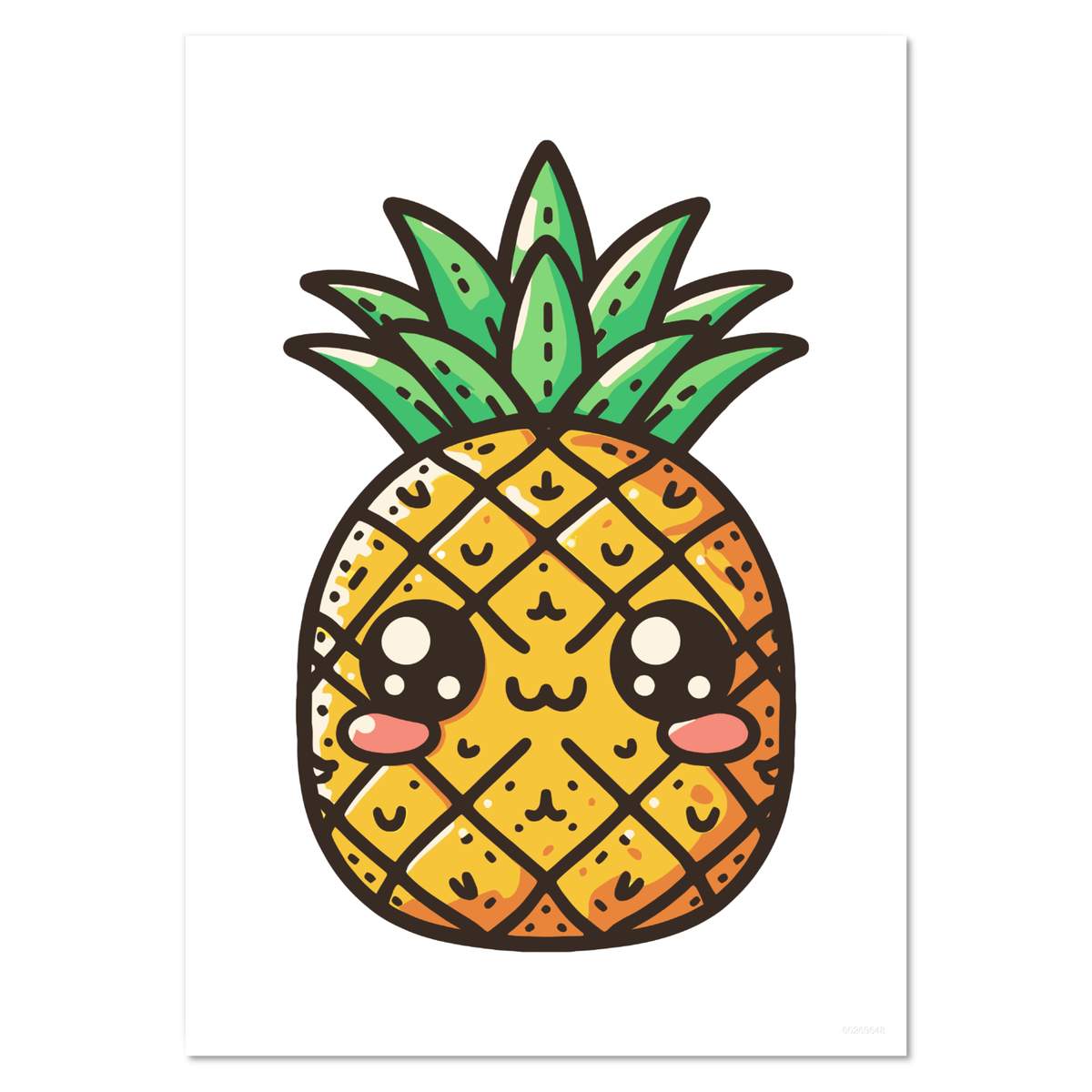 'Kawaii Pineapple' Wall Posters / Prints (PP045640)