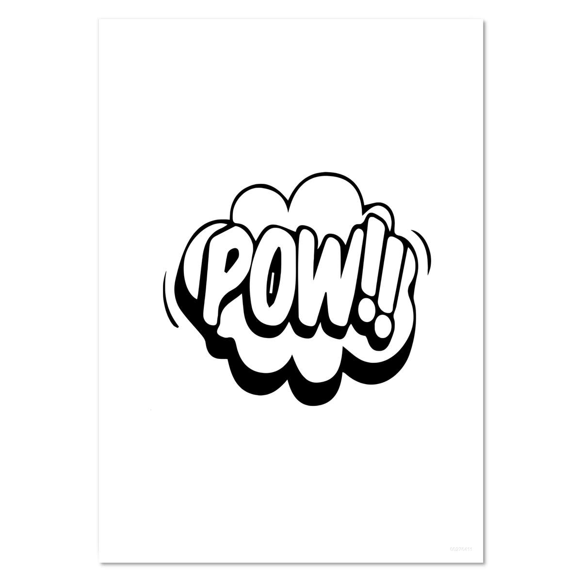 'Pow Comic Style Action Bubble' Wall Posters / Prints (PP046895)