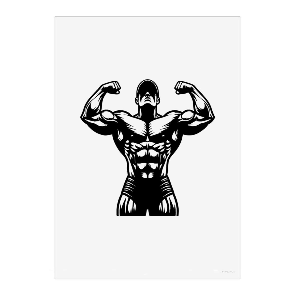 'Bodybuilder Posing' Wall Art Poster Print -  Unframed Artwork for Home Decor (PP047748)