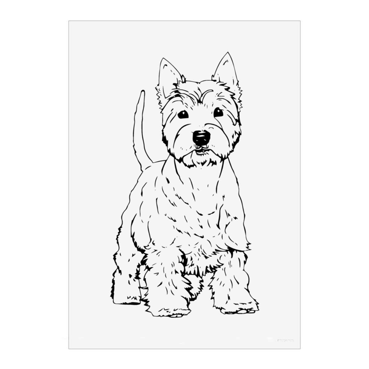 'Proud Westie Dog' Unframed Wall Art Poster - Decorative Print for Home Decor (PP047862)