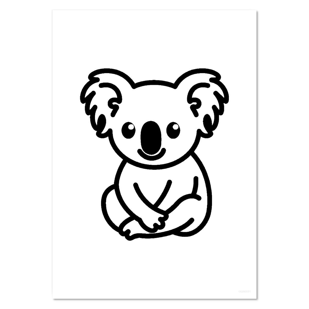'Cute Koala Sitting' Wall Posters / Prints (PP048898)