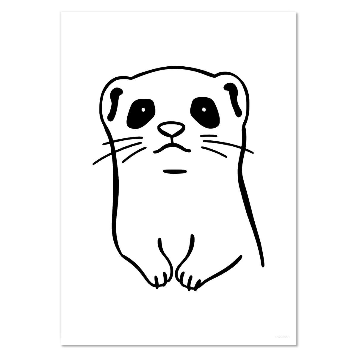'Ferret Face' Wall Posters / Prints (PP050027)