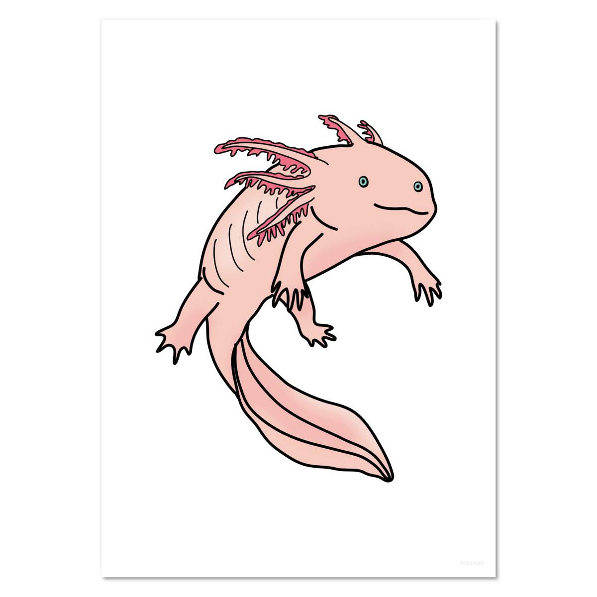A5 'Axolotl' Wall Poster / Print (PP00293642)