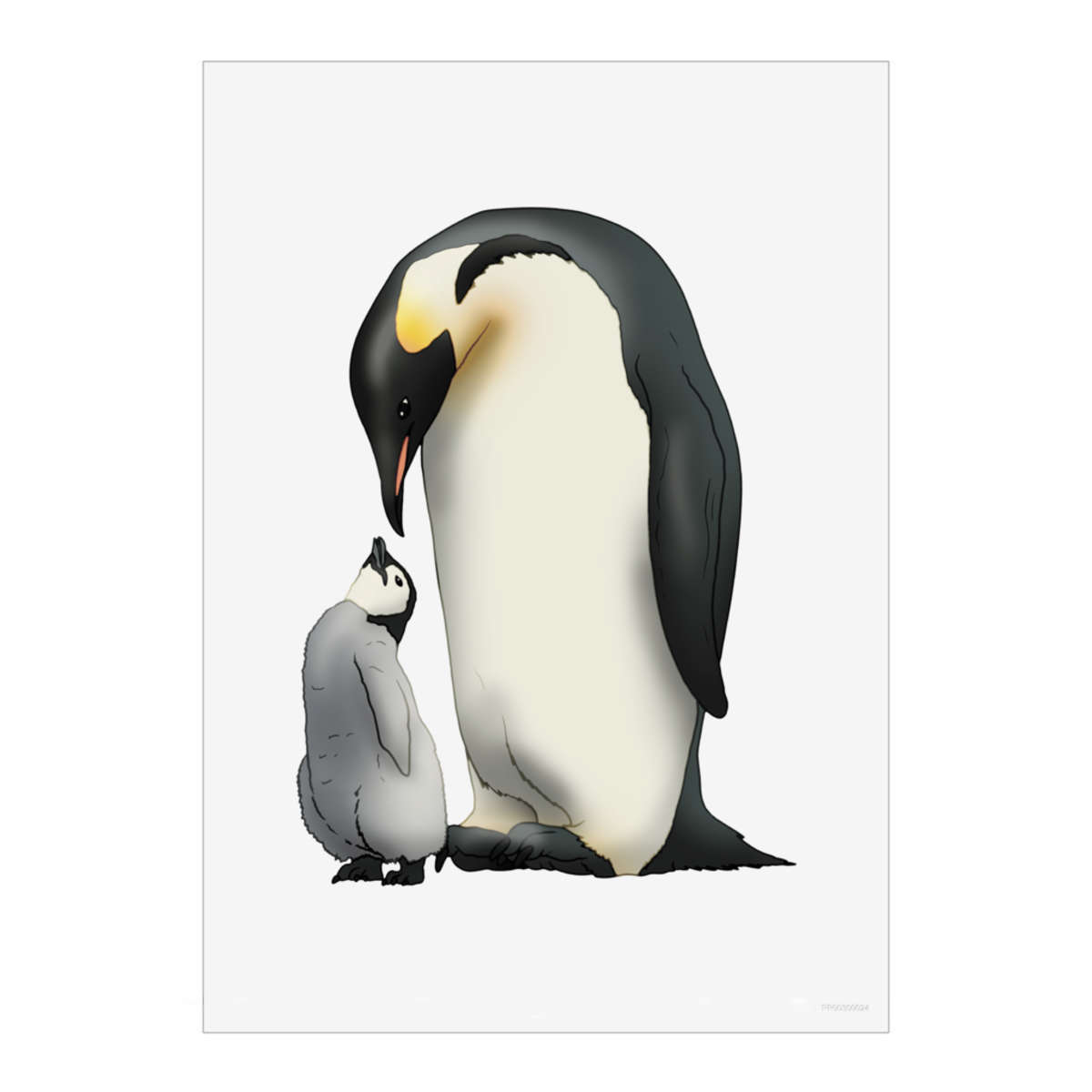 'Penguin Family' Unframed Wall Art Poster - Decorative Print for Home Decor (PP051315)