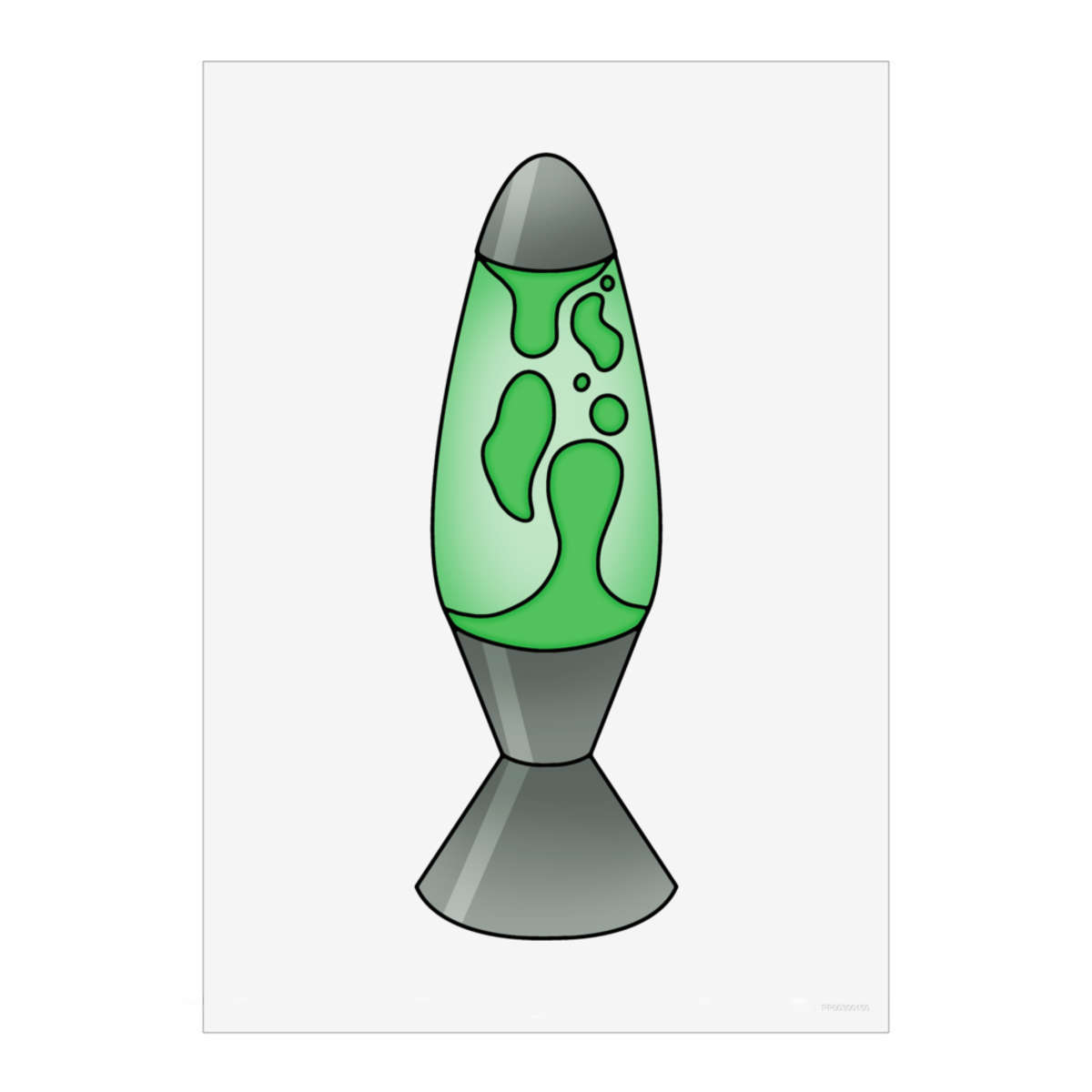'Green Lava Lamp' Unframed Wall Art Poster - Decorative Print for Home Decor (PP051336)
