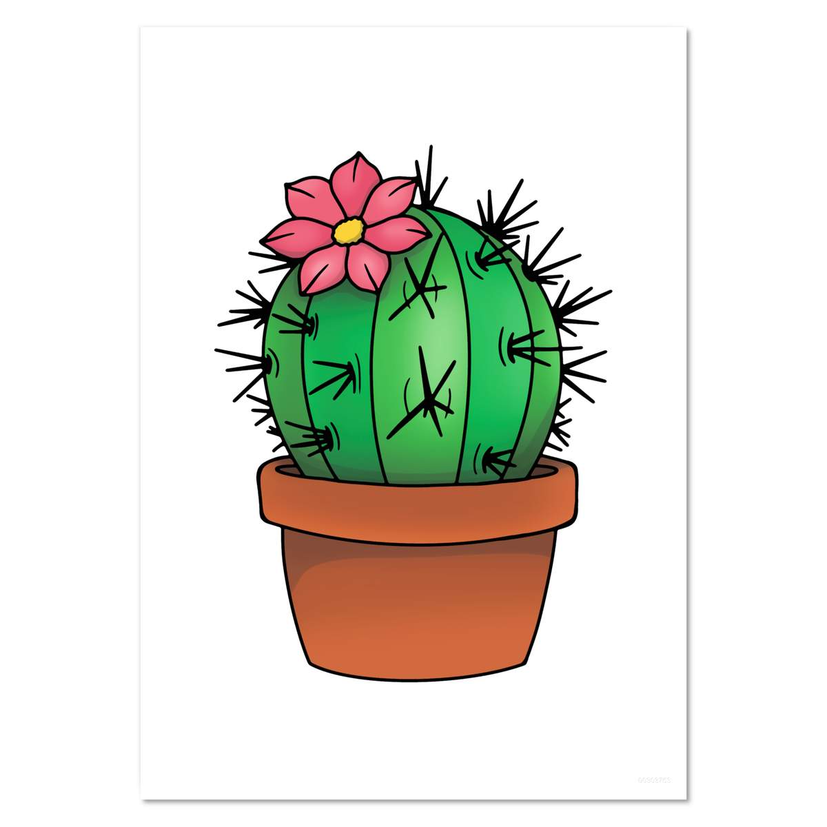 A5 'Potted Cactus' Wall Poster / Print (PP00303753)
