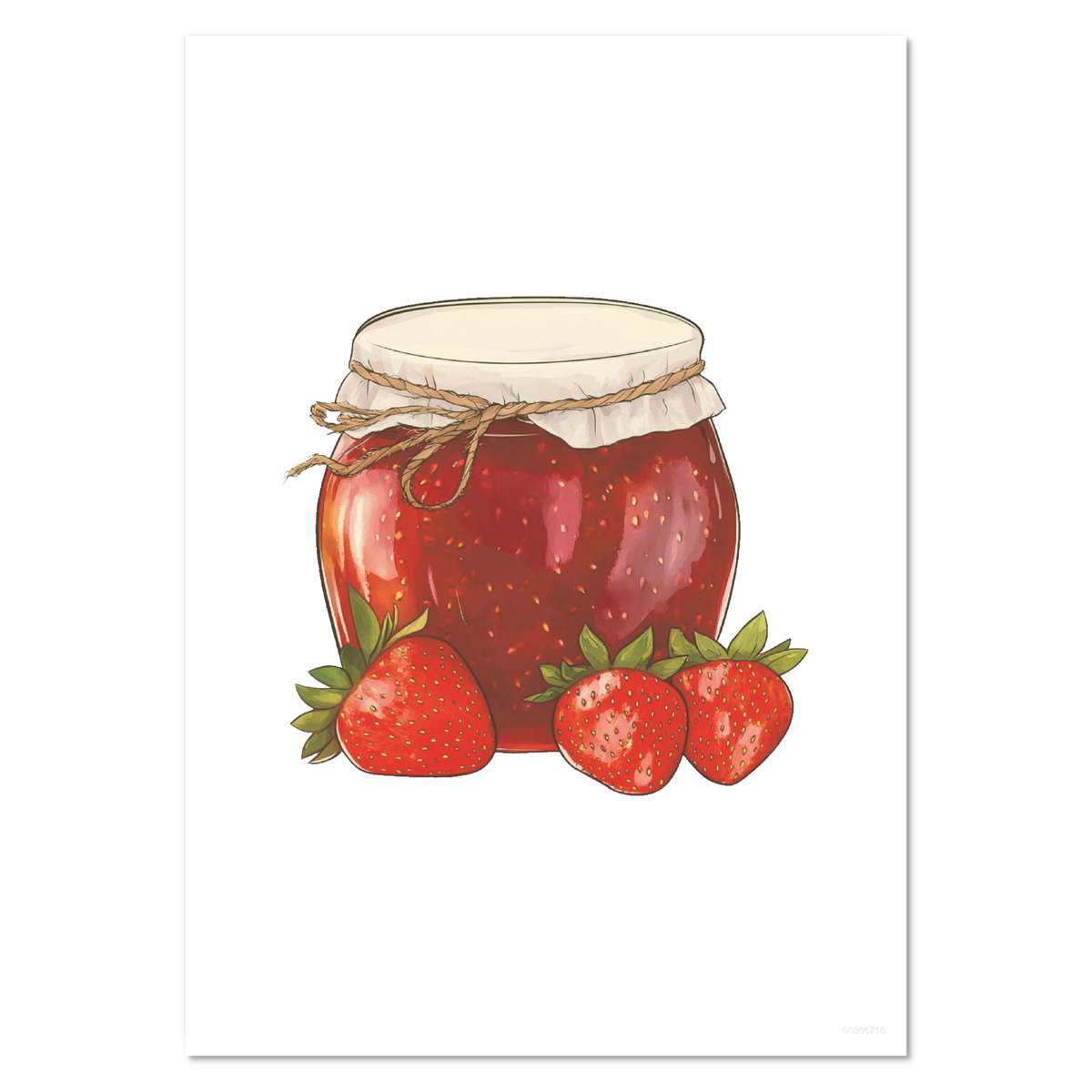 A5 'Strawberry Jam with Strawberries' Wall Poster / Print (PP00306710)