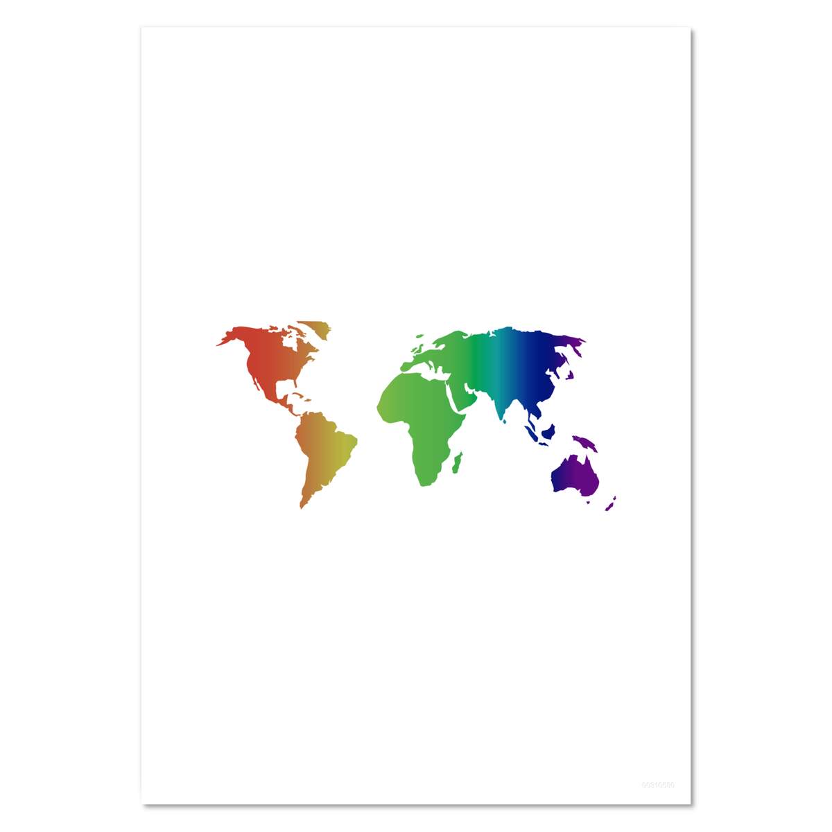 'Rainbow World Map' Wall Posters / Prints (PP053144)