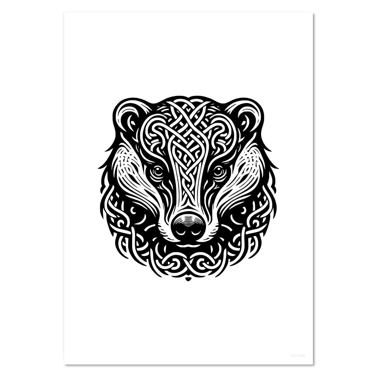 'Celtic Badger' Wall Posters / Prints (PP053640)