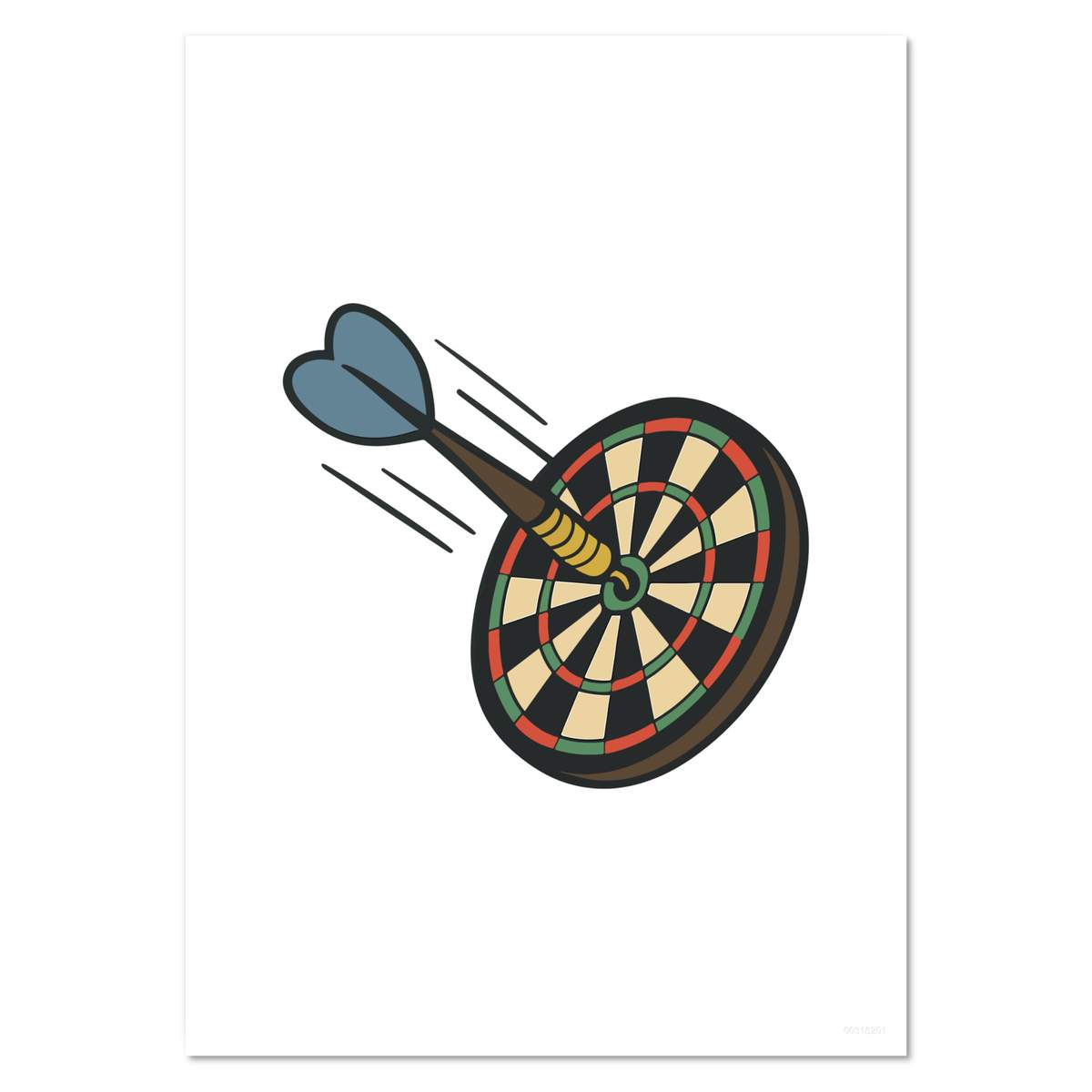 'Darts Bullseye Action' Wall Posters / Prints (PP054472)