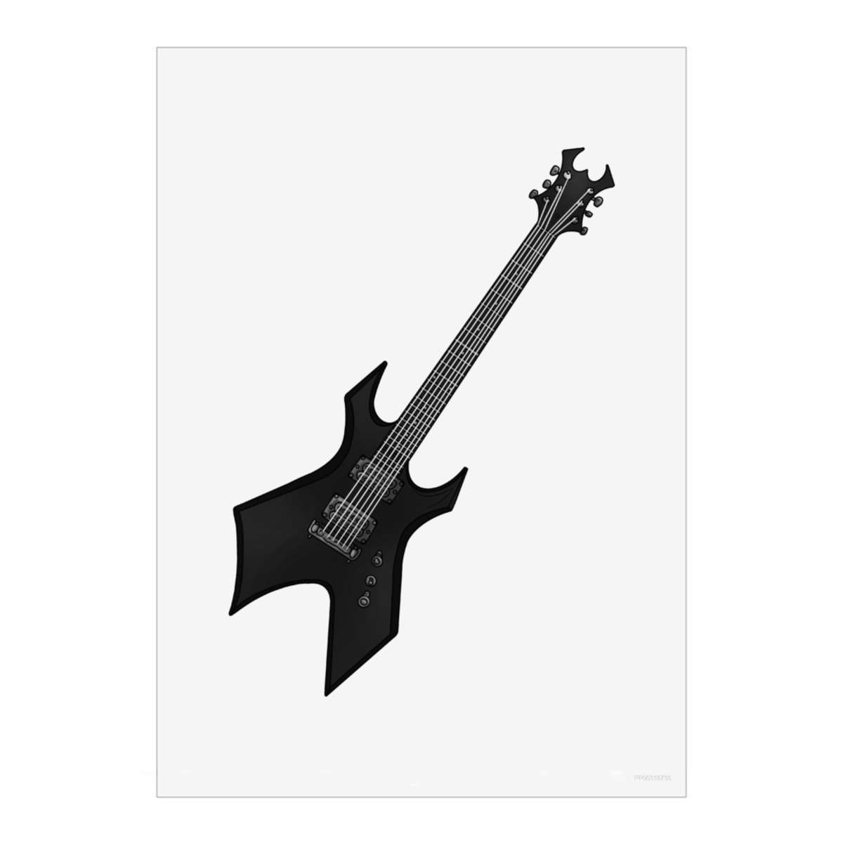 'Heavy Metal Guitar' Wall Art Poster - A5 Portrait - Unframed Wall Art Print for Home Decor - 210mm / 8.3in (PP00318735)