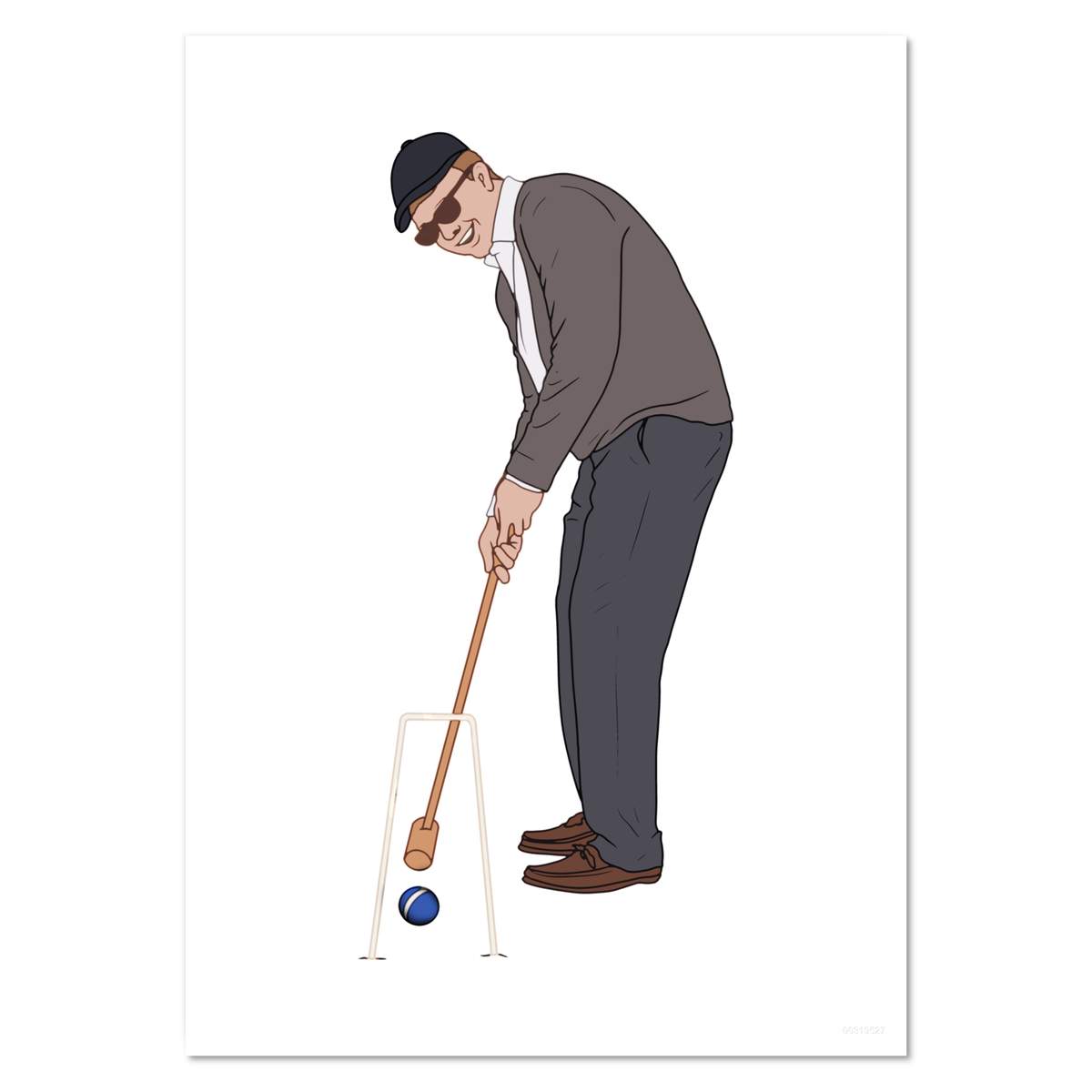 'Man Playing Croquet' Wall Posters / Prints (PP054693)