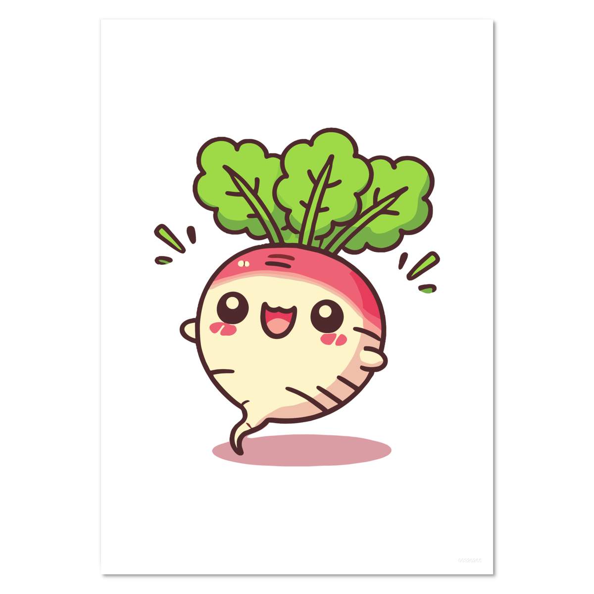 'Cute Radish' Wall Posters / Prints (PP054816)