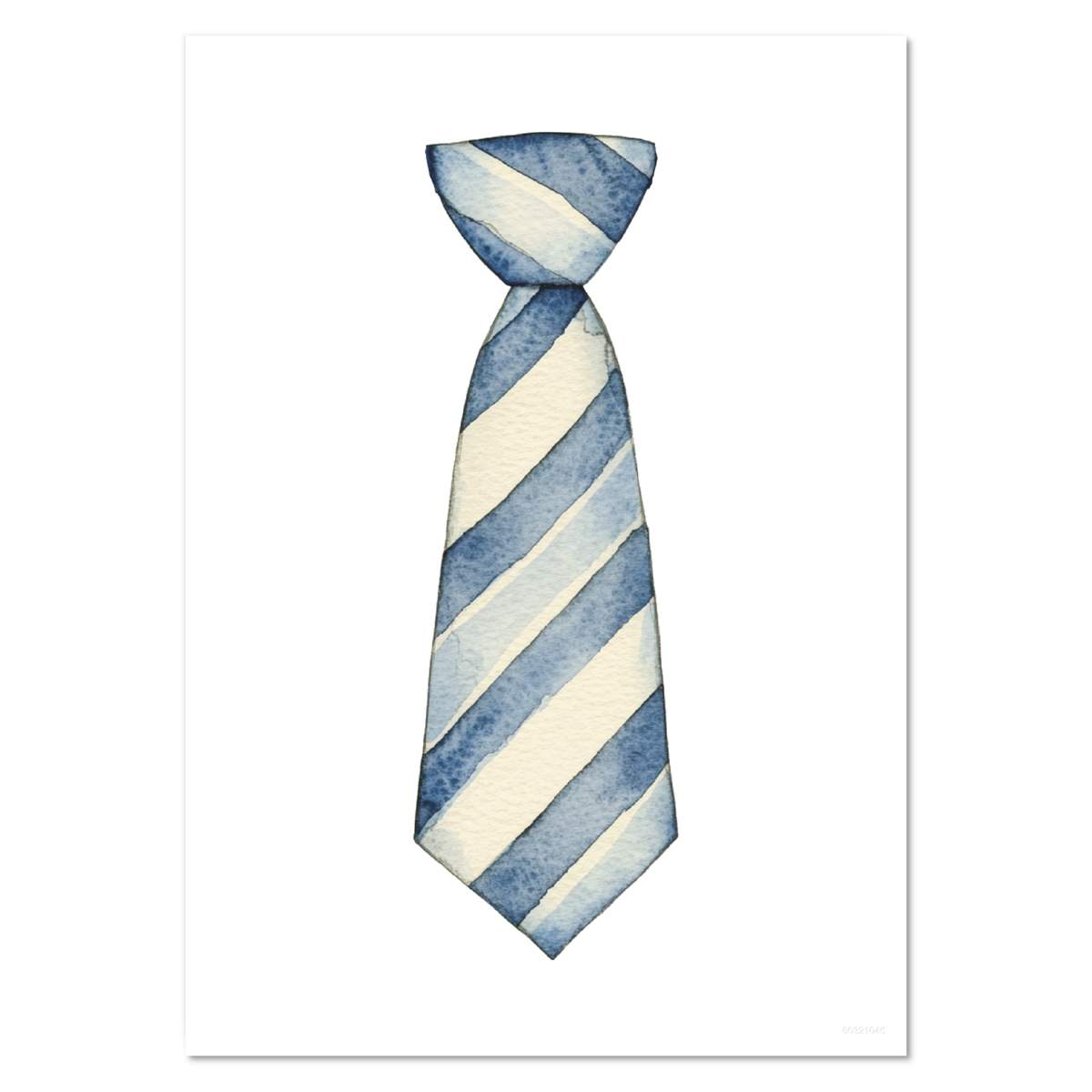 'Blue and White Striped Tie' Wall Posters / Prints (PP054947)