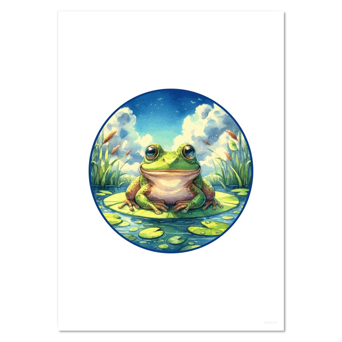 'Frog On Lily Pad' Wall Posters / Prints (PP054979)
