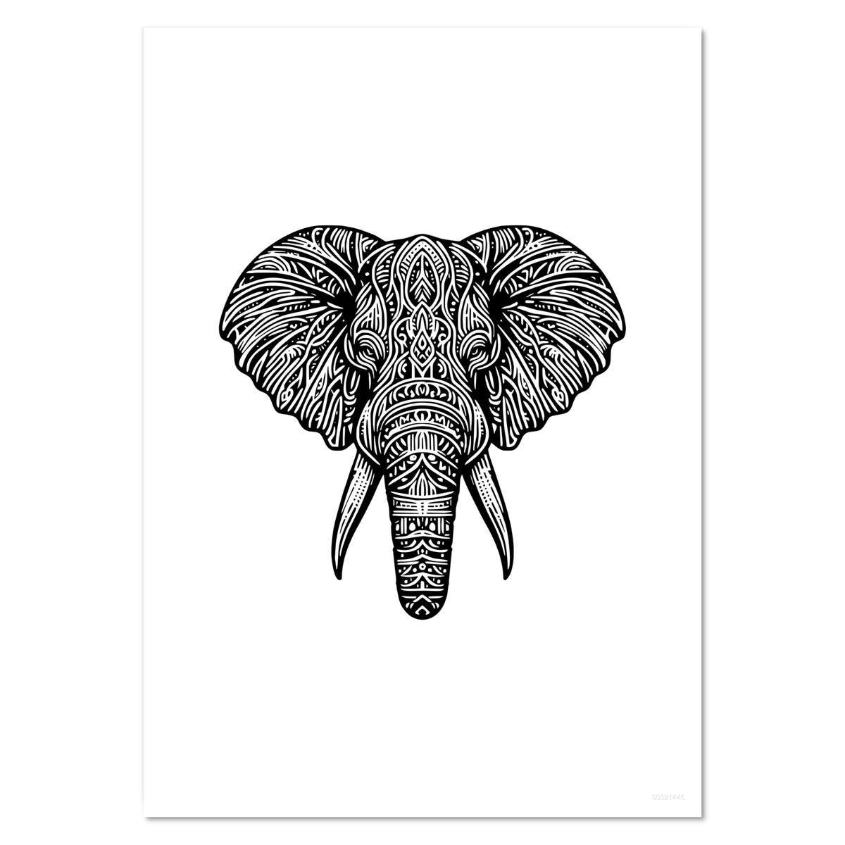 A5 'Tribal Elephant Head' Wall Poster / Print (PP00321446)