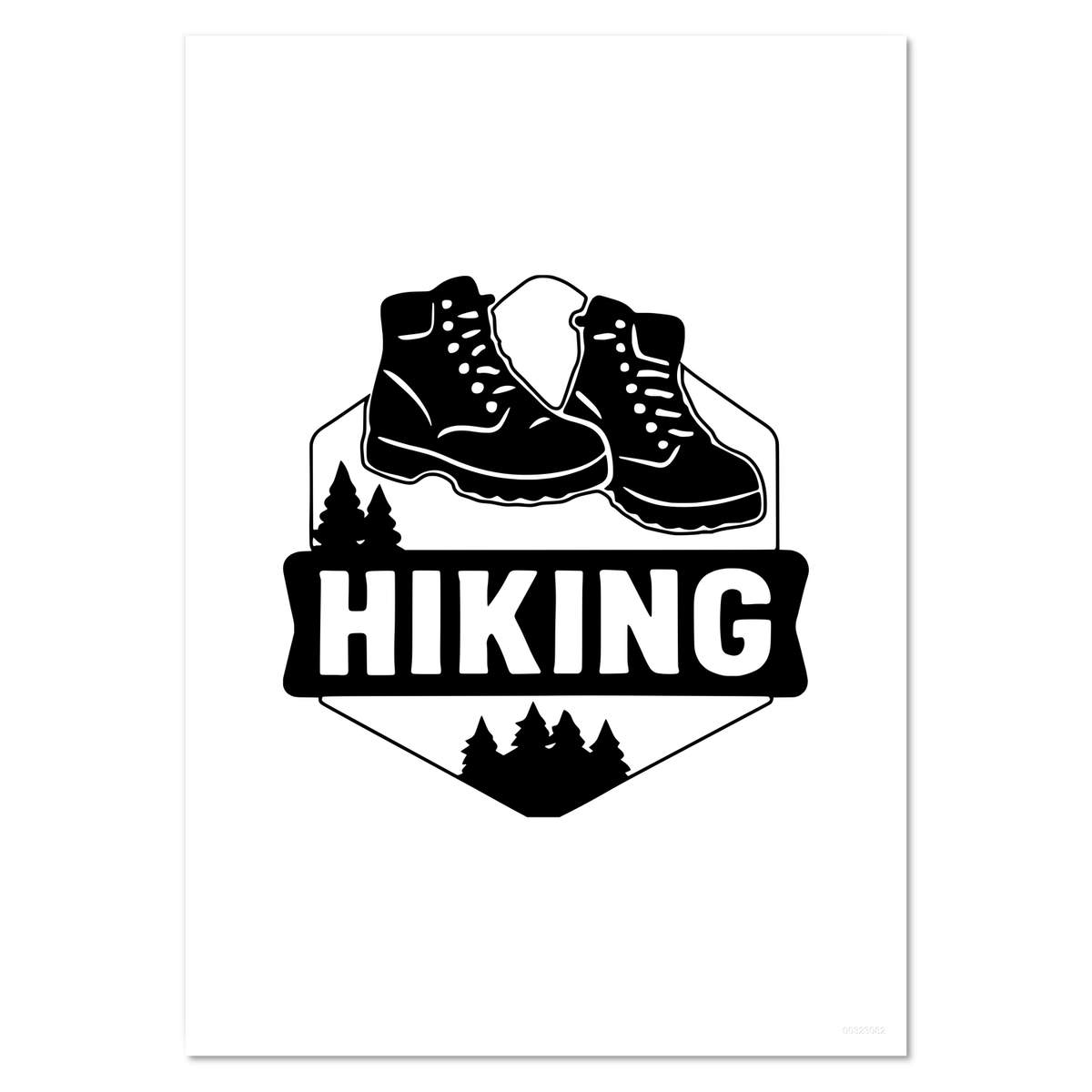 'Hiking Emblem Boots' Wall Posters / Prints (PP055319)