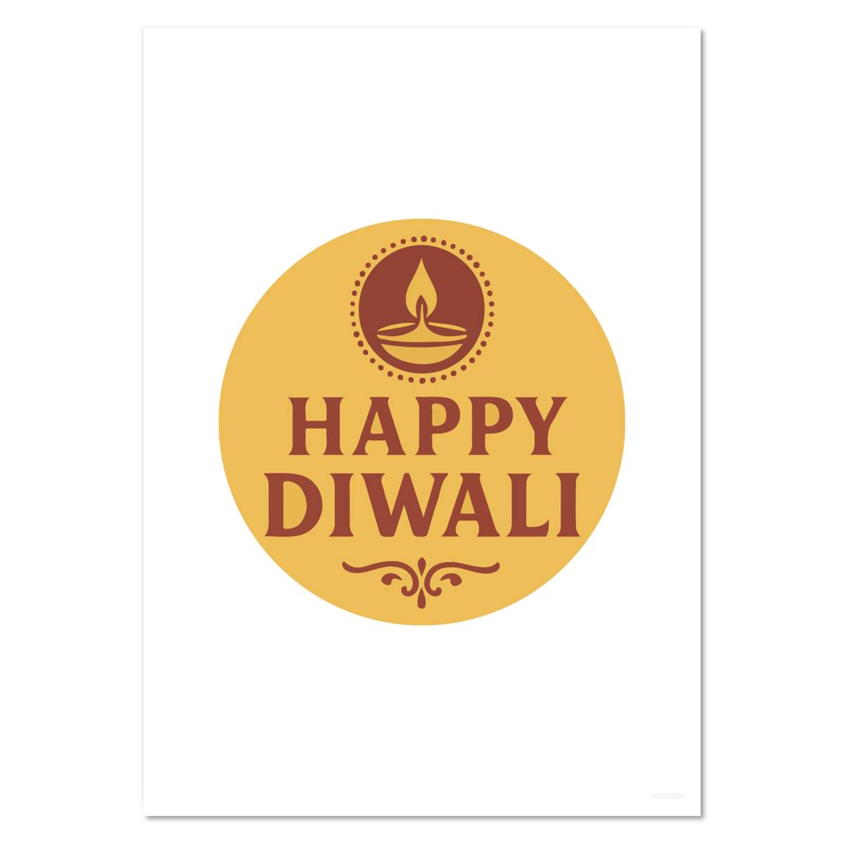 'Happy Diwali Emblem Design' Wall Posters / Prints (PP055393)