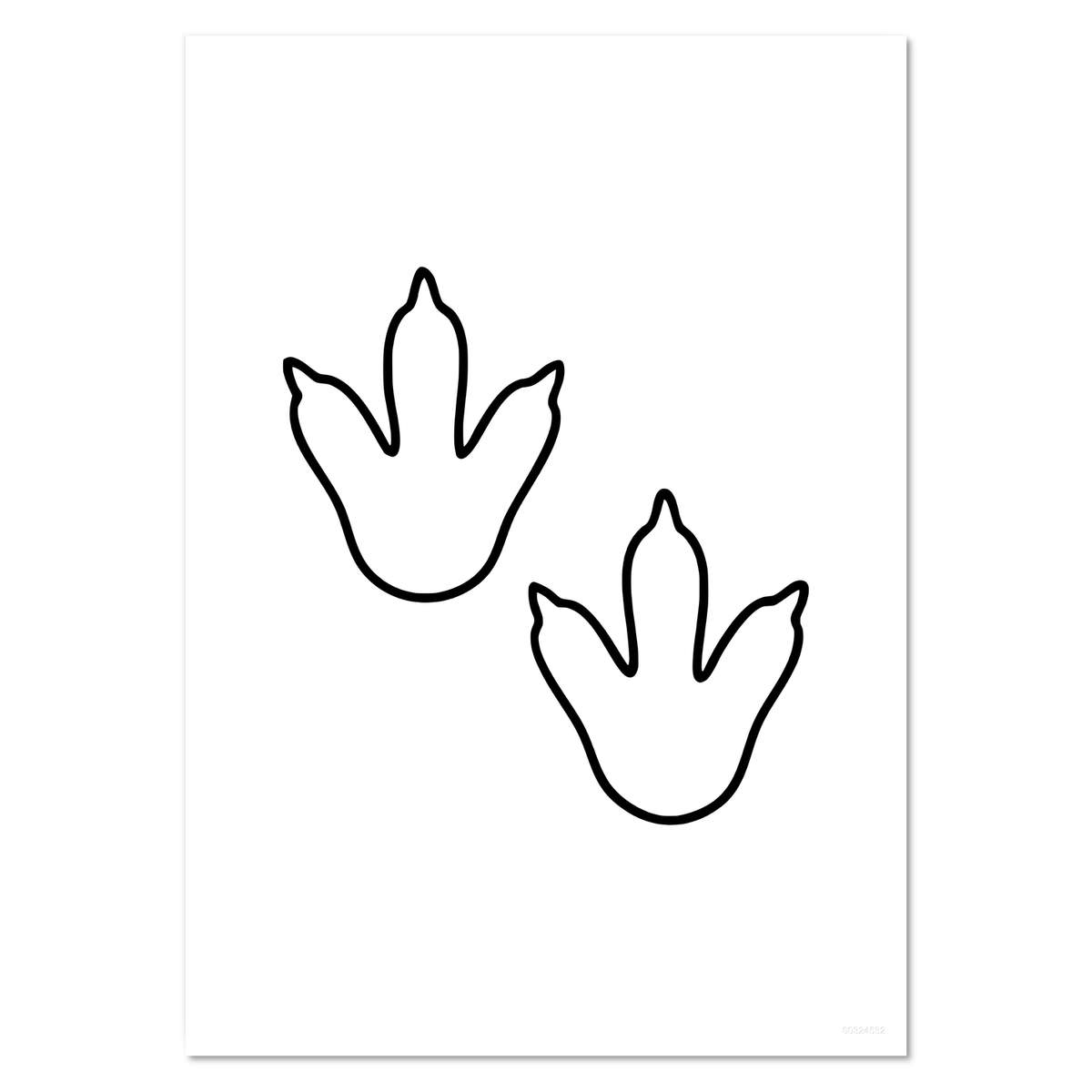 'Dinosaur Foot Prints' Wall Posters / Prints (PP055585)