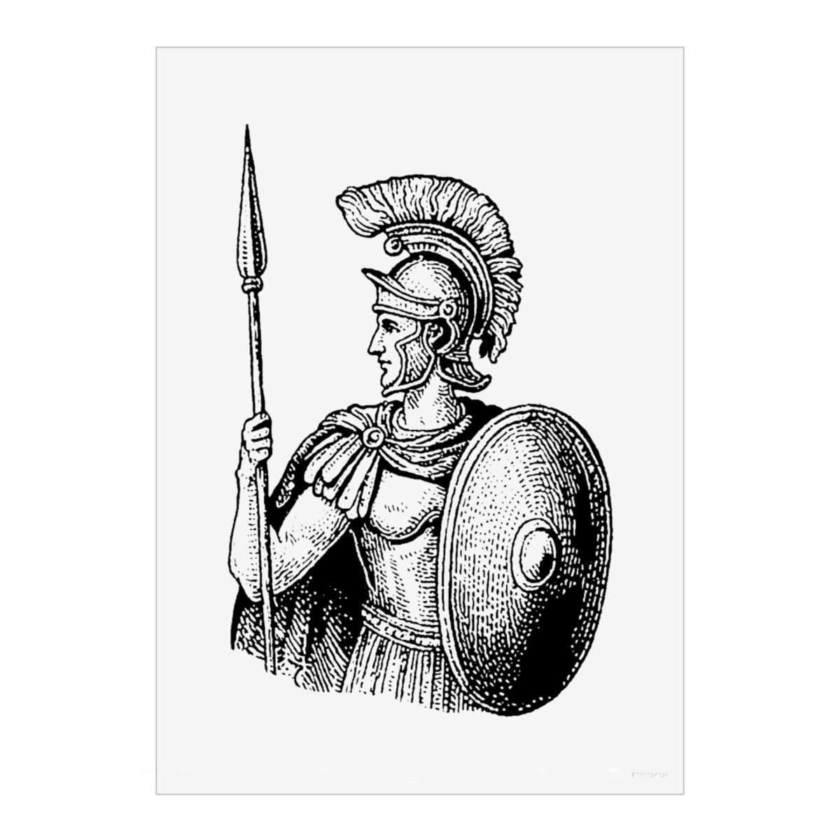 'Roman Soldier' Unframed Wall Art Poster - Decorative Print for Home Decor (PP055652)