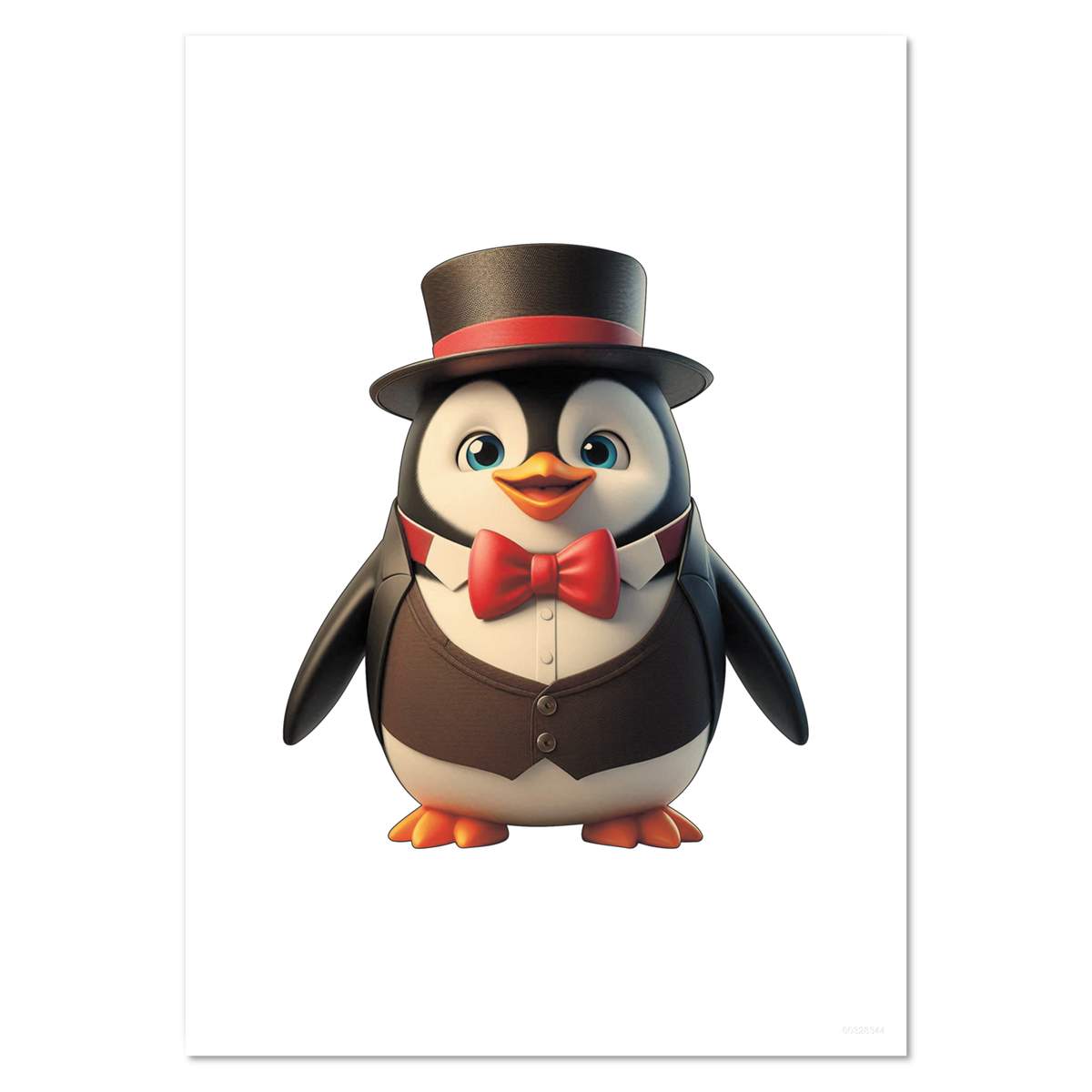 'Cute Penguin Head Waiter' Wall Posters / Prints (PP056312)