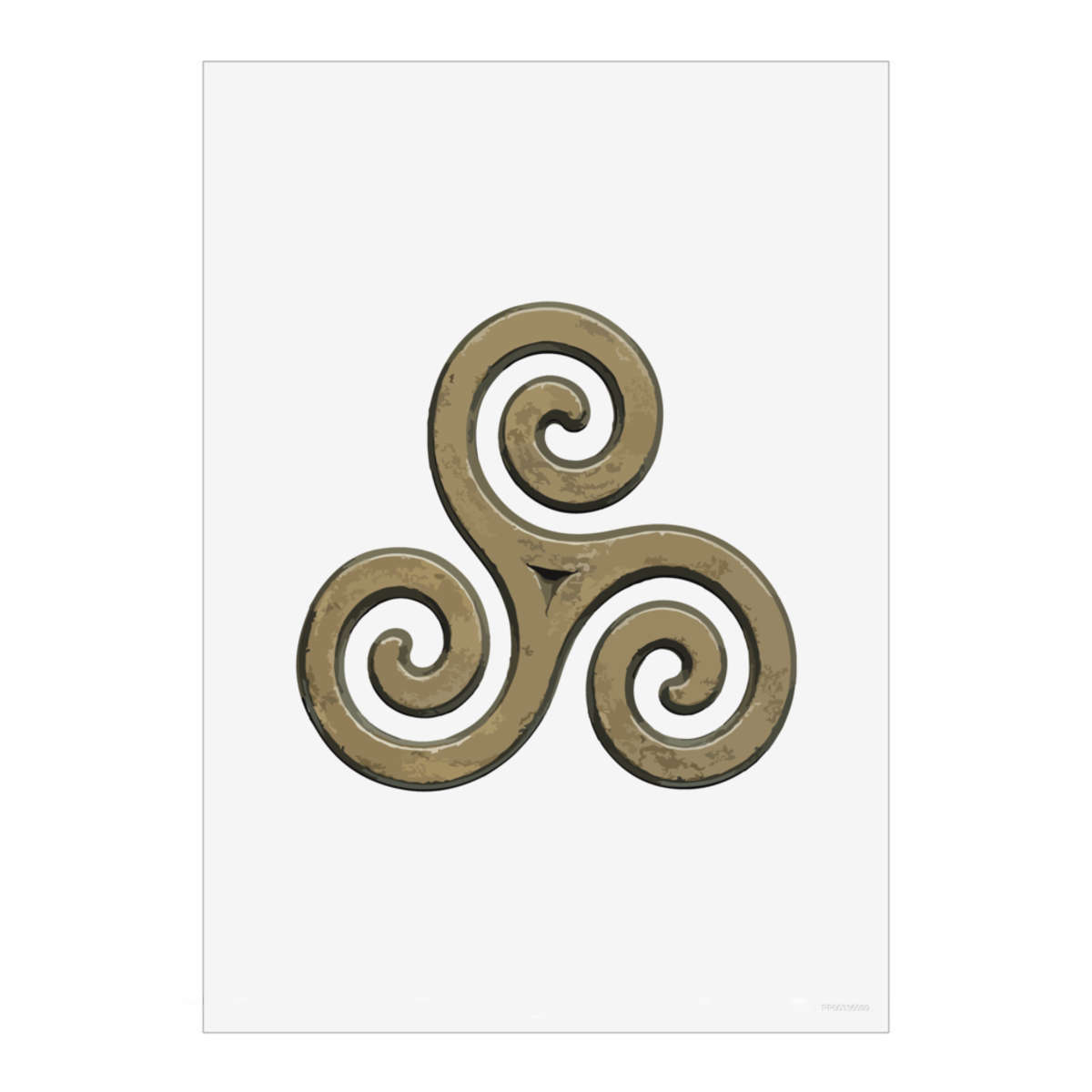 'Celtic Triskelion Spiral' Unframed Wall Art Poster - Decorative Print for Home Decor (PP057771)