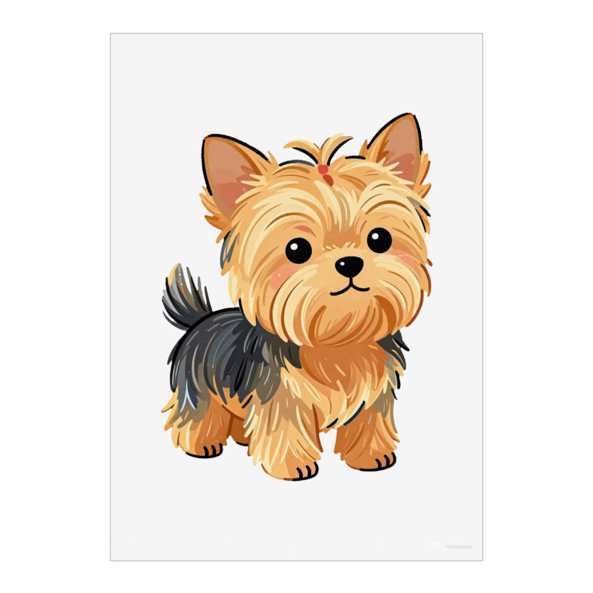 'Chibi Yorkshire Terrier' Wall Art Poster Print -  Unframed Artwork for Home Decor (PP060621)