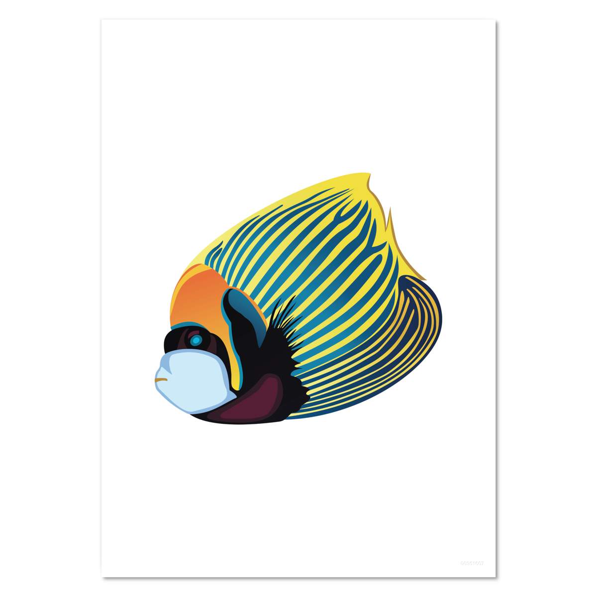A5 'Colorful Emperor Angel Fish' Wall Poster / Print (PP00351607)