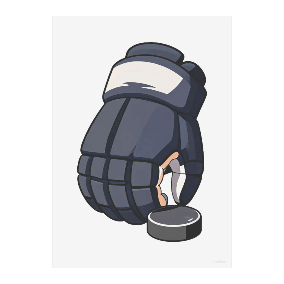 'Hockey Puck & Glove' Wall Art Poster Print -  Unframed Artwork for Home Decor - A5 Portrait (PP00363651)