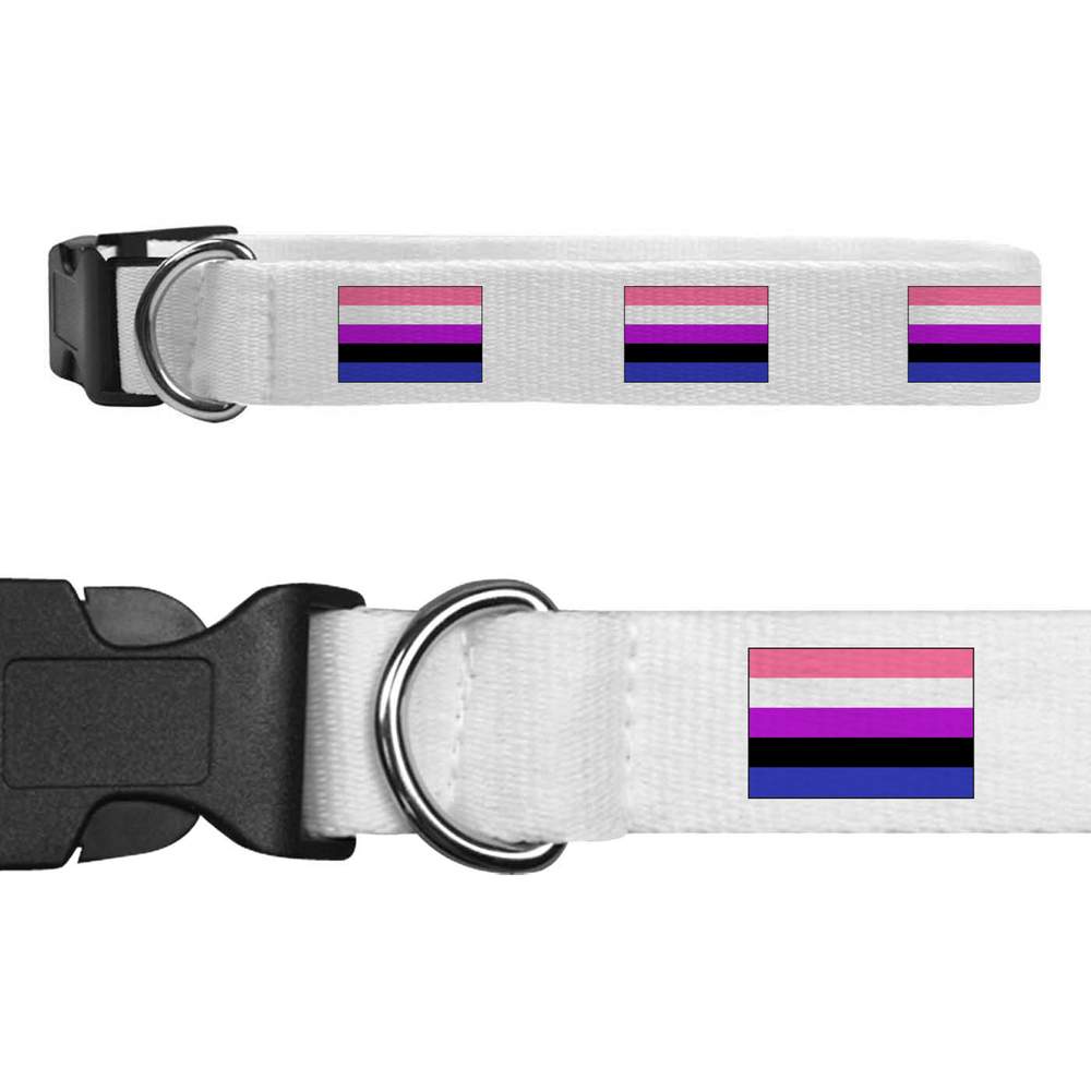 Small 'Genderfluid Pride Flag' Dog Collar (PR00015779)