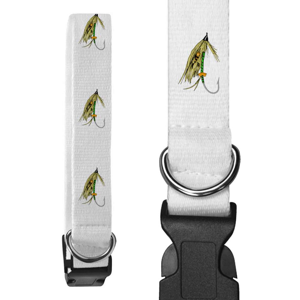 'Fishing Fly' Adjustable Dog Collar - For Leads, ID Tags, Walks and Photos (PR029937)