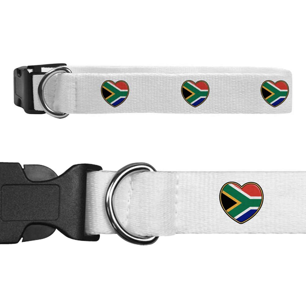 'South Africa Flag Heart' Dog Collars (PR040573)