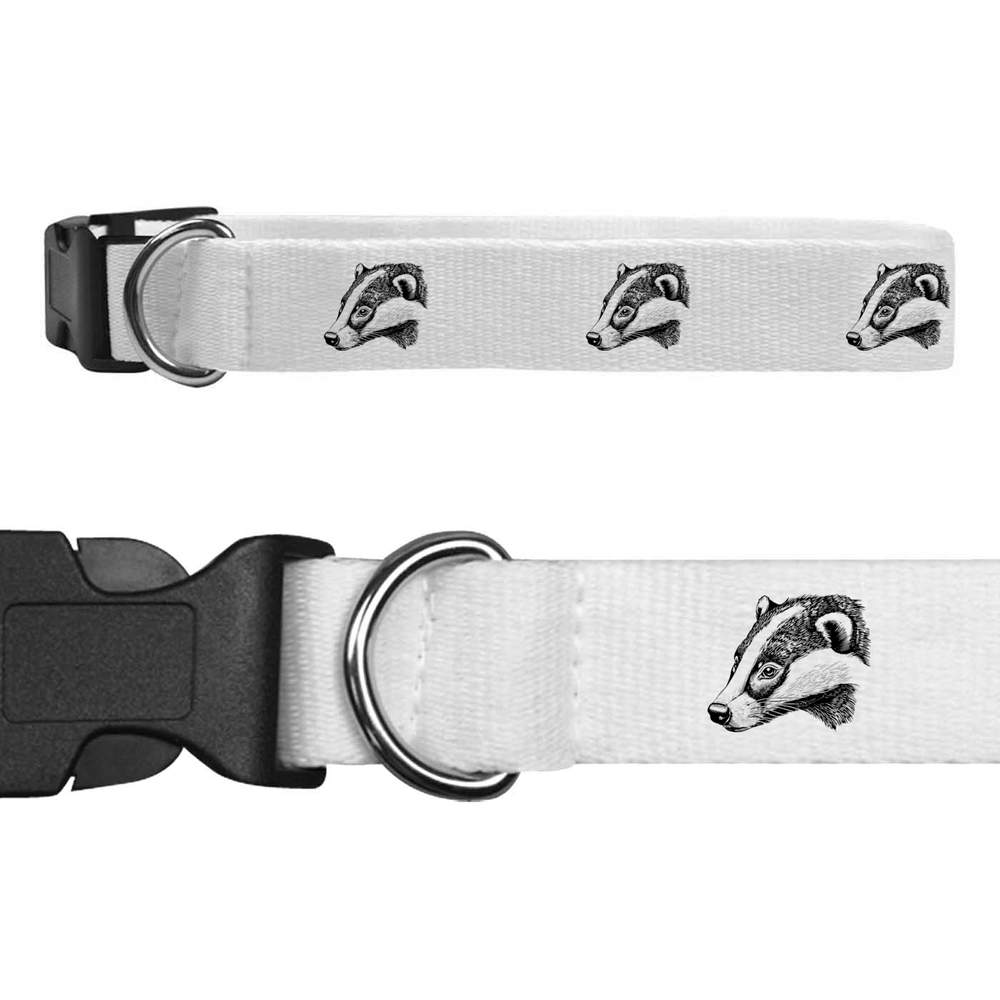 'Badger Portrait Side View' Dog Collars (PR054312)
