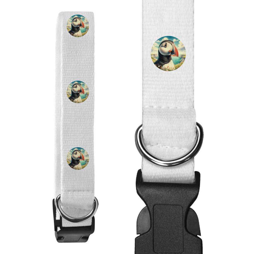 'Puffin Bird Portrait' Dog Collars (PR055004)