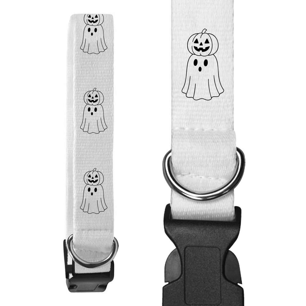 'Ghost with pumpkin on head' Dog Collars (PR055045)