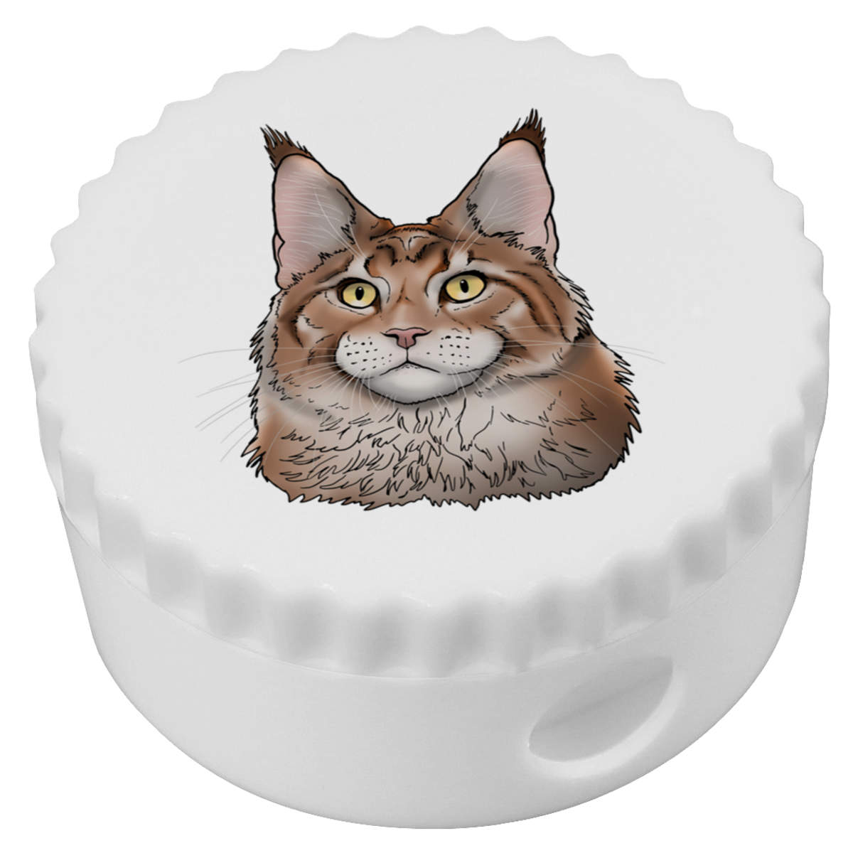 'Maine Coon Cat Head' Compact Pencil Sharpener (PS00025438)