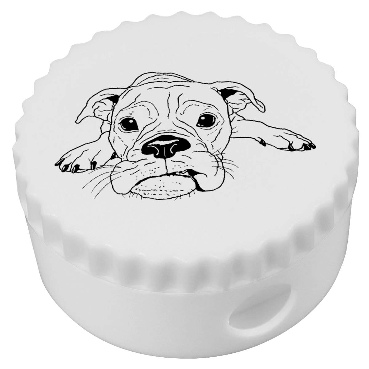 'Grumpy Boxer Dog' Compact Pencil Sharpener (PS00025440)