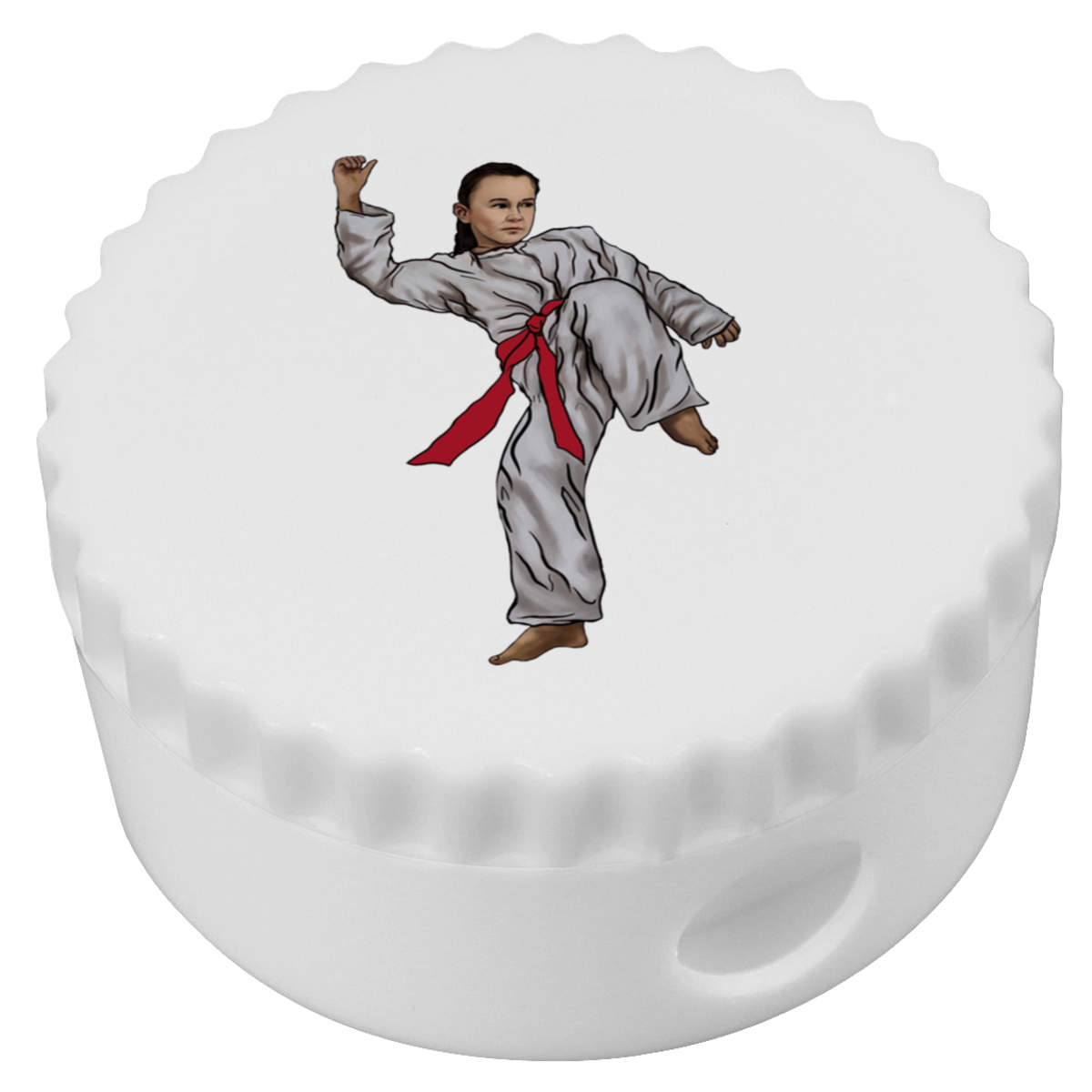 'Karate Kick Girl' Compact Pencil Sharpener (PS00026868)