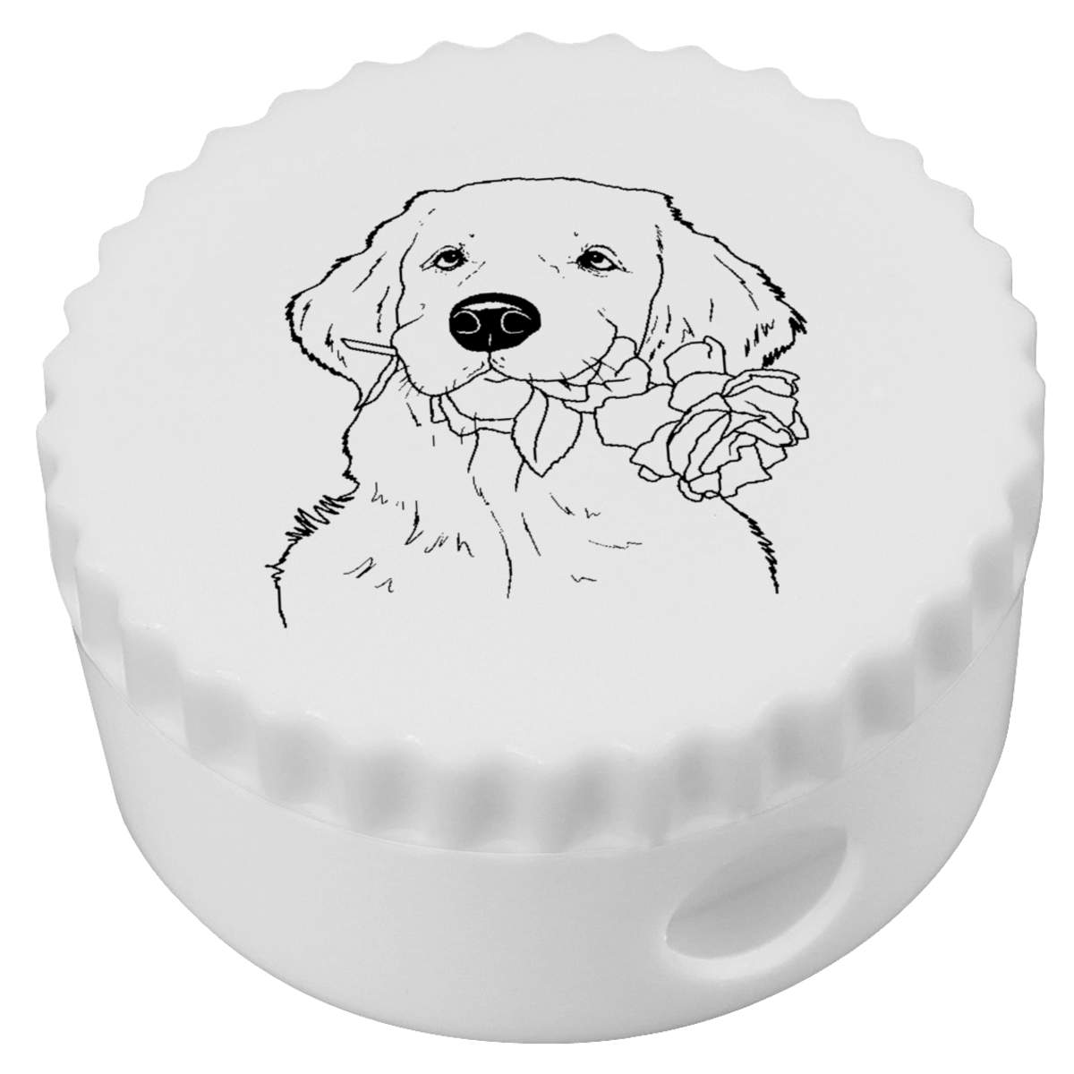 'Golden Retriever & Rose' Compact Pencil Sharpener (PS00028938)