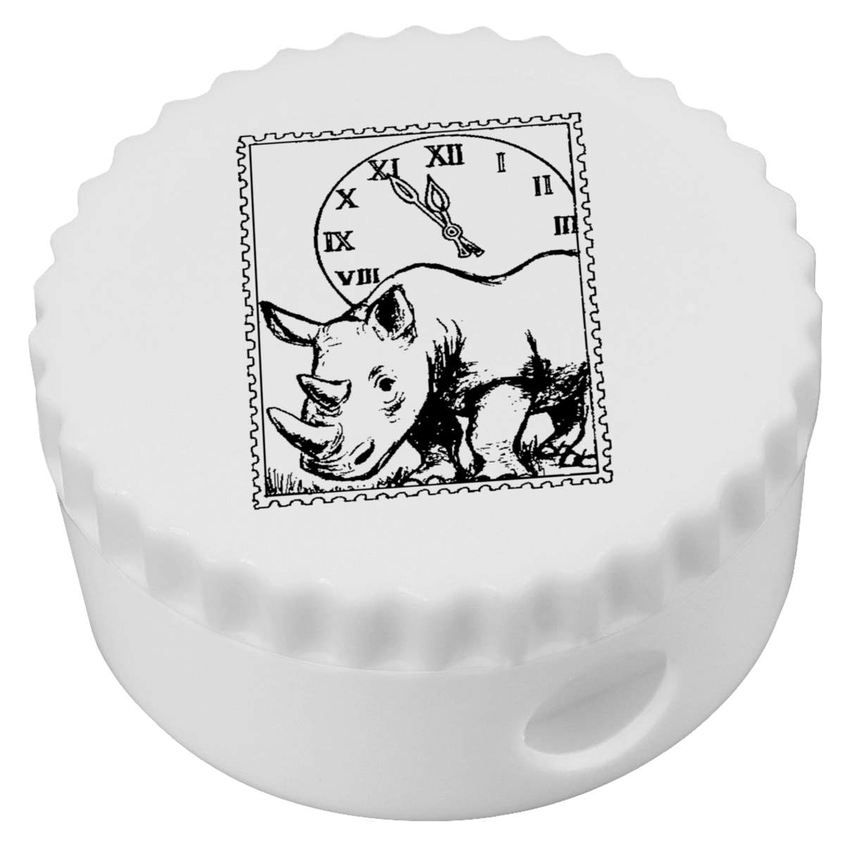'Rhino Postage Stamp' Compact Pencil Sharpener (PS00030361)
