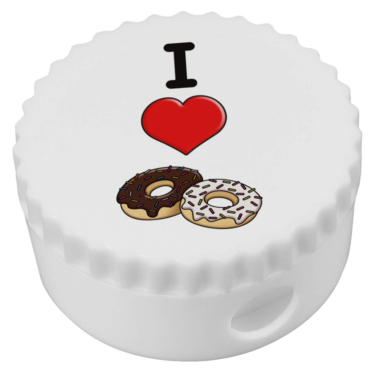'I Love Doughnuts' Compact Pencil Sharpener (PS00031839)